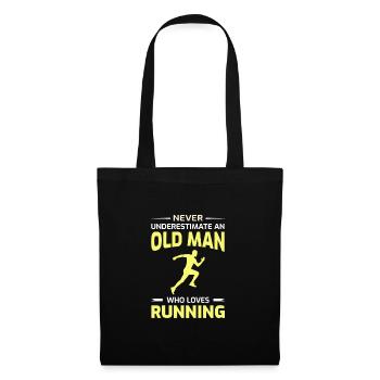 Running Runner Dad Grandpa Fathers Day Gift - Tote Bag - black - Front