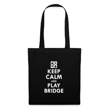 Spielen Cards Bridge Spiel Addict Fan Player Gamer - Stoffbeutel - Schwarz - Vorne