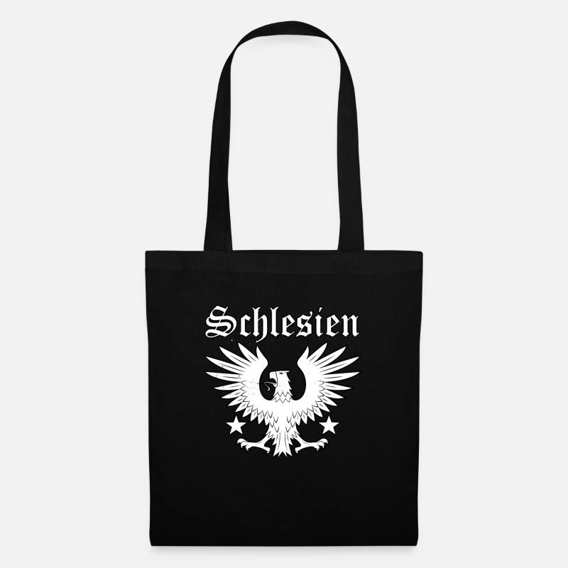 Schlesien Oberschlesien Heimat Schlesier Geschenk - Stoffbeutel - Schwarz