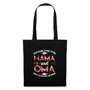 Oma - Stoffbeutel - Schwarz - Vorne