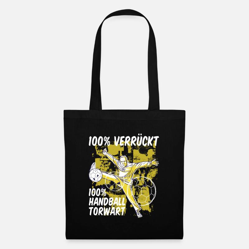 Handball Torwart Sprüche Sport Geschenk - Stoffbeutel - Schwarz