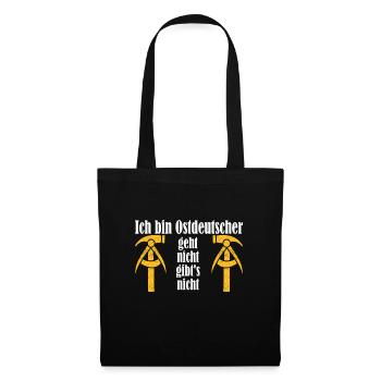 DDR Arbeit Sprüche Kult Geschenkidee - Stoffbeutel - Schwarz - Vorne