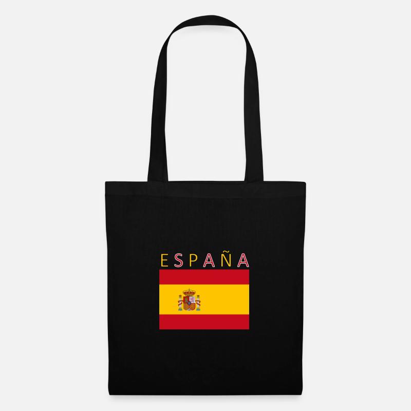 Espana Spain Spanien Flagge - Stoffbeutel - Schwarz