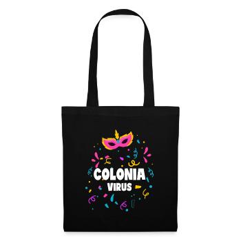 Colonia Virus Karneval Kölle Geschenk - Stoffbeutel - Schwarz - Vorne