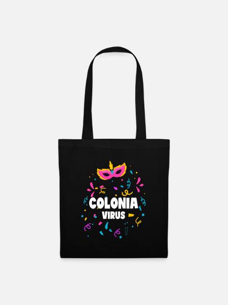 Colonia Virus Karneval Kölle Geschenk - Stoffbeutel - Schwarz