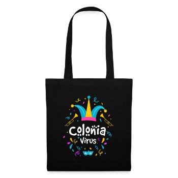 Colonia Virus Köln Karneval Geschenk - Stoffbeutel - Schwarz - Vorne