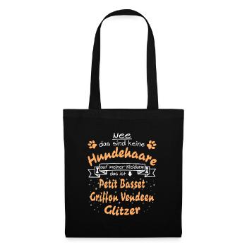 Hundeglitzer Petit Basset Griffon Vendeen - Sac en tissu - noir - Devant