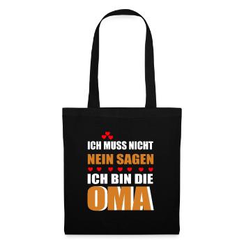Ich bin die Oma - Stoffbeutel - Schwarz - Vorne