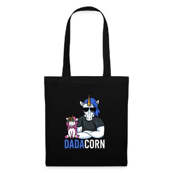Cooler Dadacorn Papa Einhorn Geschenk Zum Vatertag - Stoffbeutel - Schwarz - Vorne