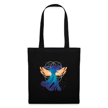 Flower of Life Woman Angel Silhouette - Tote Bag - black - Front