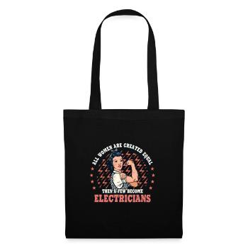 Électricien Electricité Artisans Métier Drôle - Sac en tissu - noir - Devant