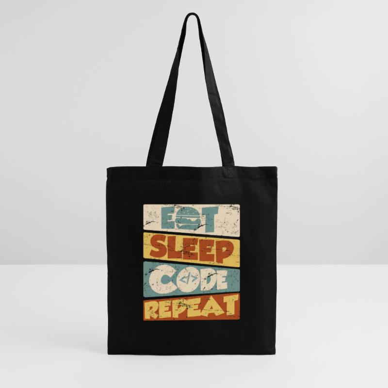 Programmer Developer IT Saying Eat Sleep Code Tote Bag