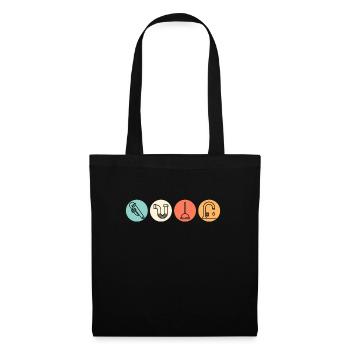 Plant mechanic Plumber heating manufacturer Retro - Tote Bag - black - Front