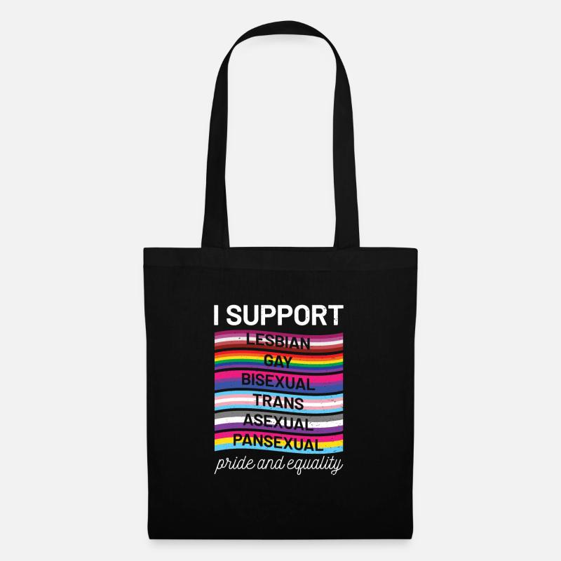 Rainbow Flag - Sac en tissu - noir