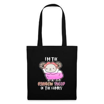 Lesbian saying Rainbow Sheep LGBT Pride sheep - Tote Bag - black - Front
