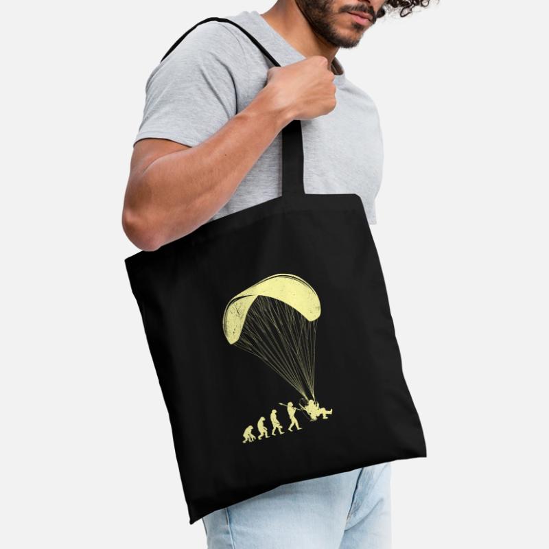 Paramotor Evolution Monkey Human Paraglider Tote Bag