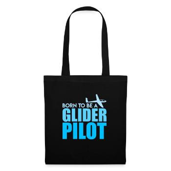 Planeur Spruch Born to be a Glider Pilot - Sac en tissu - noir - Devant