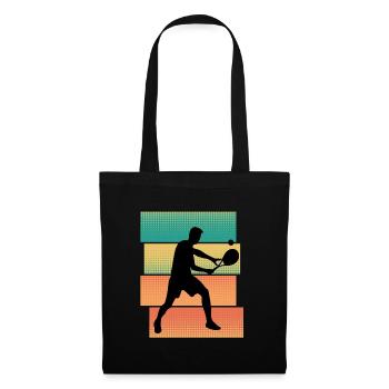 Tennis tennis de tennis cadeau tennis de tennis tournoi de tennis - Sac en tissu - noir - Devant