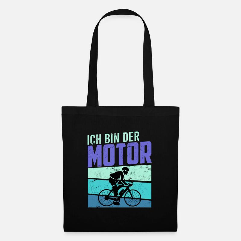 Fahrrad Geschenk Männer witziger Spruch lustig Rad - Stoffbeutel - Schwarz