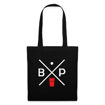 Bière Pong Party à boire Gobelet - Sac en tissu - noir - Devant