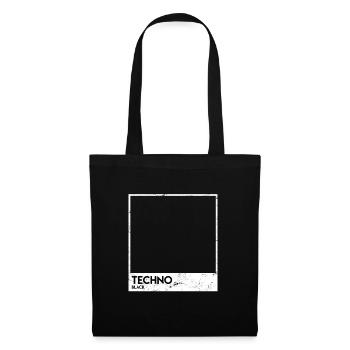 Black Techno Hardtekk Hardstyle Musik - Stoffbeutel - Schwarz - Vorne