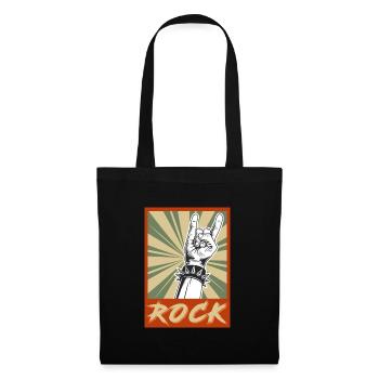 Vintage Rock Symbol Rock Music Rocker - Tote Bag - black - Front