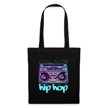 Hip Hop Cassette Recorder Rapper Music 90s HipHop - Tote Bag - black - Front