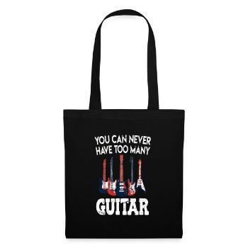 Musique guitare guitariste - Sac en tissu - noir - Devant