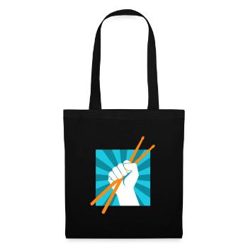 Drummer Drumsticks Batteur musicien Rocker - Sac en tissu - noir - Devant