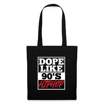 like 90's Hip Hop Spruch Rap Musik - Stoffbeutel - Schwarz - Vorne