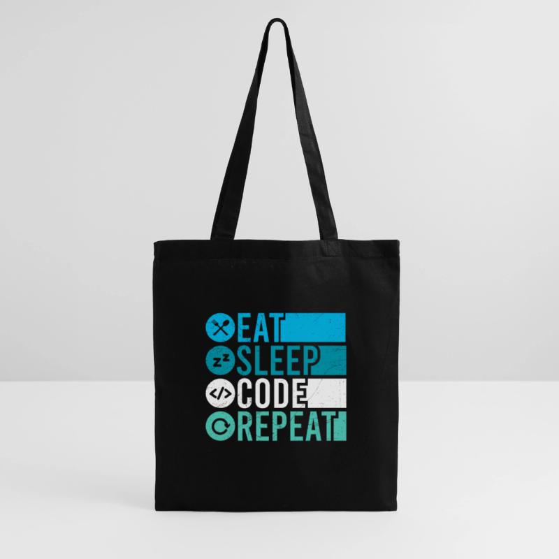 Eat Sleep Code Repeat Programmer Software Tote Bag