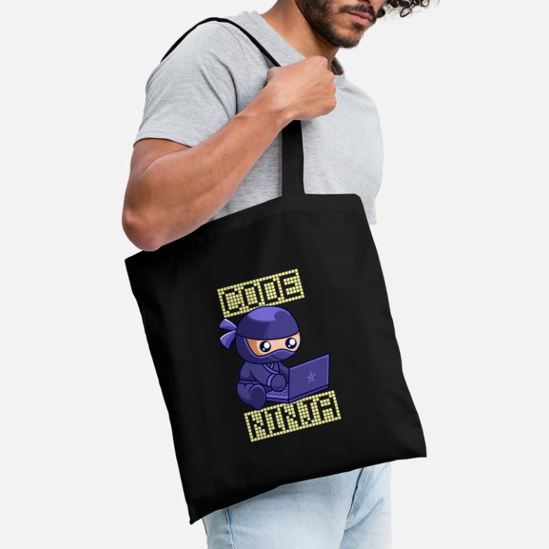 Code Ninja Coder Sofware Entwickler Programmierer Stoffbeutel