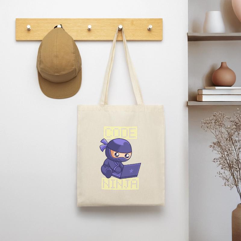 Code Ninja Coder Sofware développeur programmeur Sac en tissu