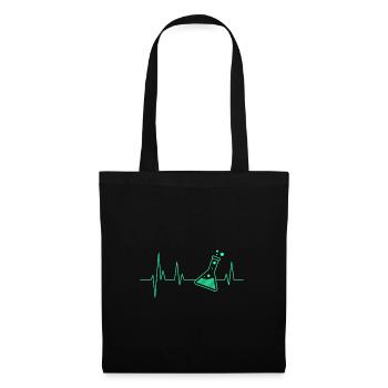 Chemist Heartbeat Chemistry ECG Laboratory Technician - Tote Bag - black - Front