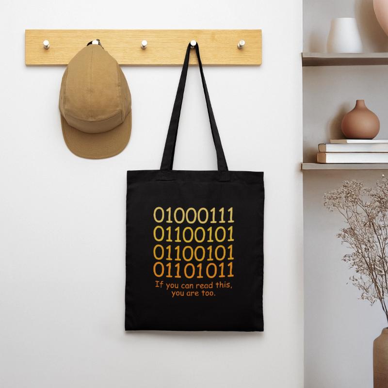Funny Code Binary Code Design for Nerds Geeks Tote Bag