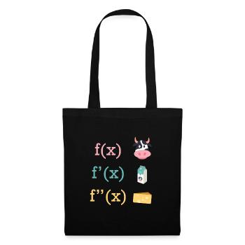 Math Fun Cow Milk Cheese Derivation - Tote Bag - black - Front