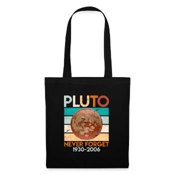 Pluto Never Forget 1930-2006 Zwergplanet - Stoffbeutel - Schwarz - Vorne