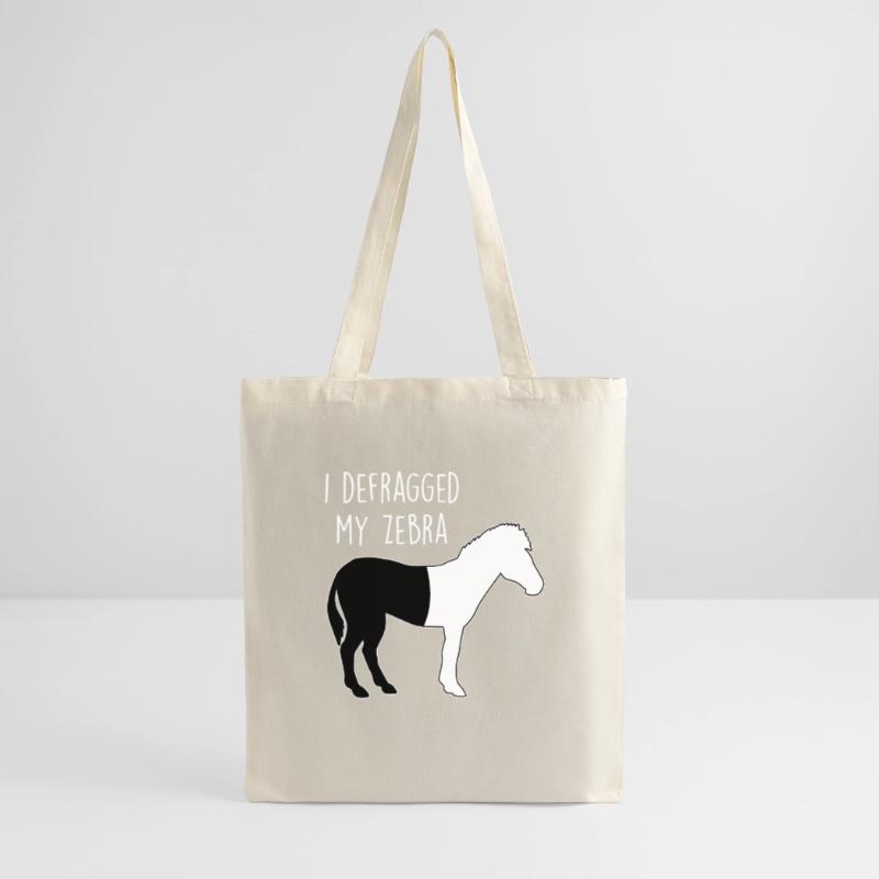 I defragged my Zebra Coder Informaticien Hacker Sac en tissu