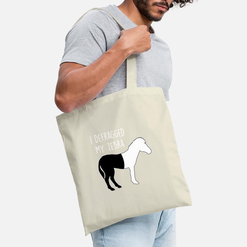 I defragged my Zebra Coder Informaticien Hacker Sac en tissu