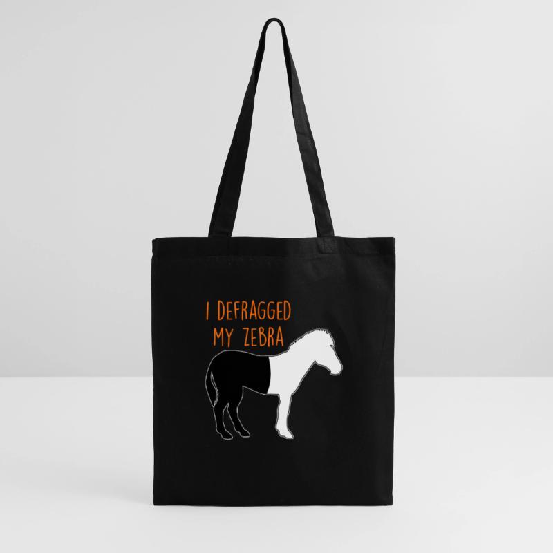 Defragmented Zebra Computer Scientist Joke Coder Tote Bag