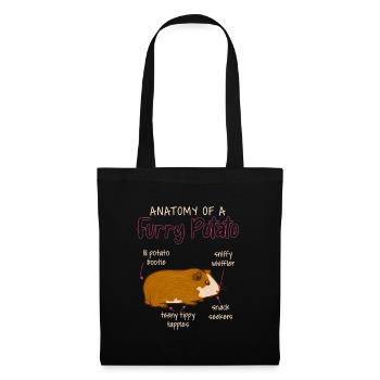 Anatomie d’un cobaye Furry Potato - Sac en tissu - noir - Devant