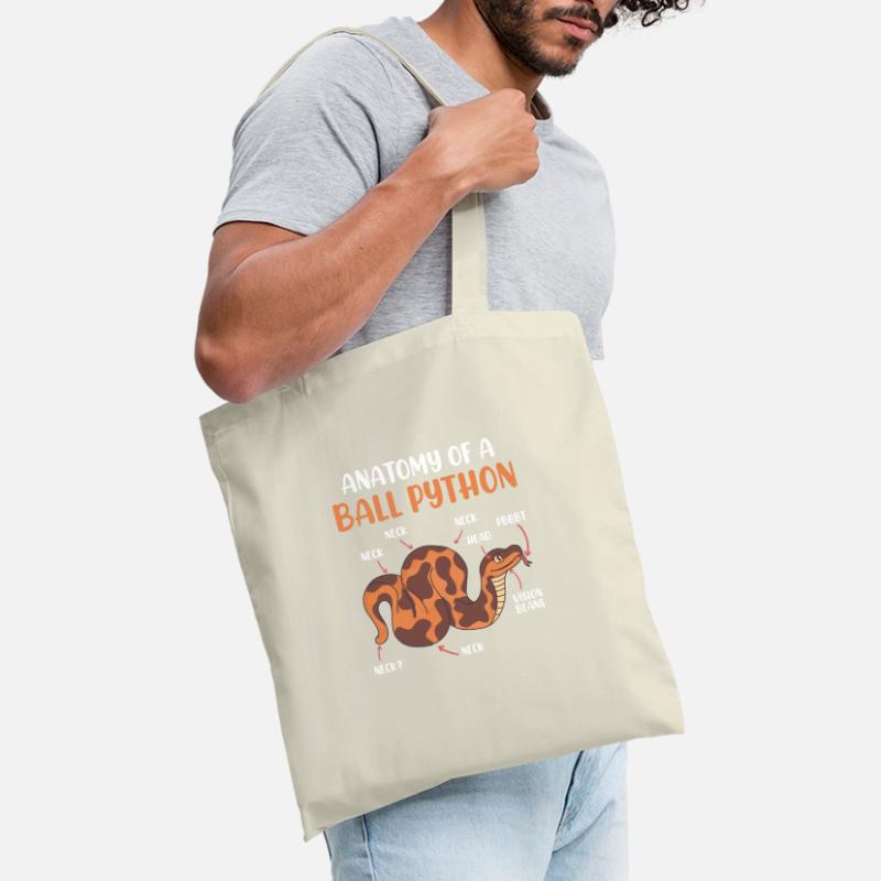 Snake Anotomy of a King Python Ball Python Tote Bag