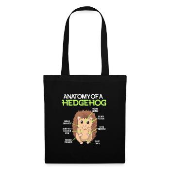 Anatomy of a hedgehog - Tote Bag - black - Front