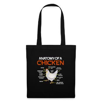 Chicken Anatomy Rooster Chicken Hen Eggs - Tote Bag - black - Front