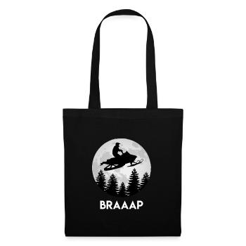 Snowmobile Full Moon Braaap Snowmobile - Tote Bag - black - Front