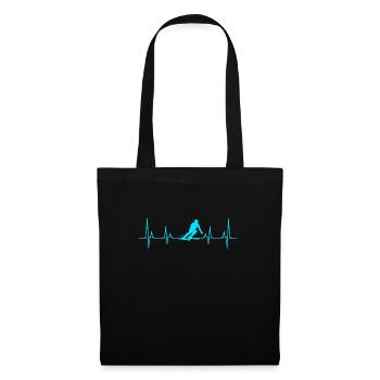 Ski Heartbeat Skiers - Tote Bag - black - Front