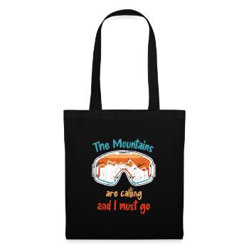 The mountains call skiers skiing holidays - Tote Bag - black - Front