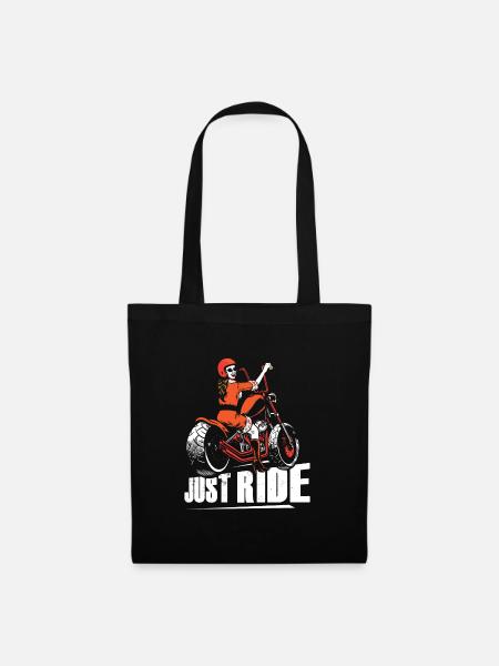 Motorrad Frau - Stoffbeutel - Schwarz