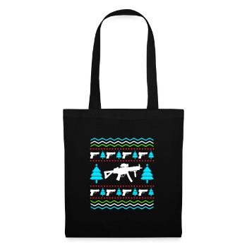 Christmas Pistols Ugly Christmas Gun License - Tote Bag - black - Front