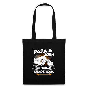 Papa et fils le parfait chaos équipe fils père - Sac en tissu - noir - Devant